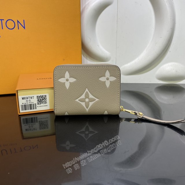 LV專櫃新款錢包 路易威登Zippy零錢包 Monogram圖案壓紋 M69797 LV拉鏈短錢包  ydh4392